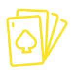 Yellow poker cards