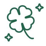 Green icon of clover