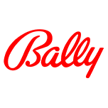 Bally slots provider red logo